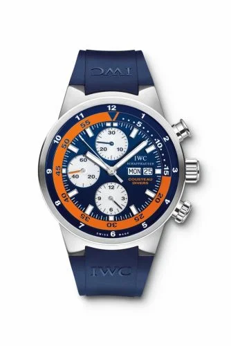 IWC Aquatimer Chronograph Stainless Steel / Blue / Rubber / Cousteau Divers 2007 IW3781-01 (3781-01, IW378101)